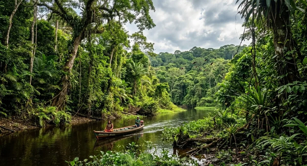amazon river and  amazon in Amazon Rainforest, Brazil