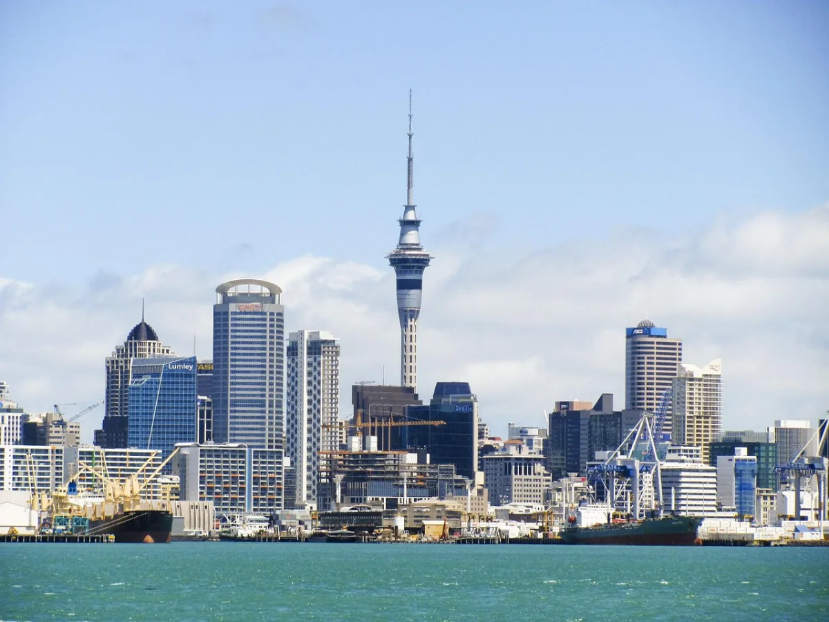 new zealand and  skyline in Auckland, New Zealand