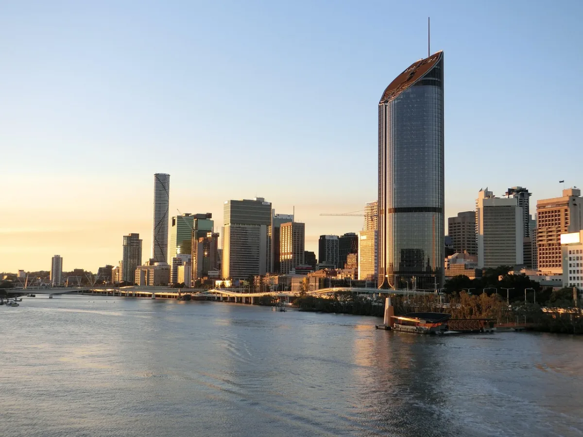 brisbane and  sunset in Brisbane, Australia