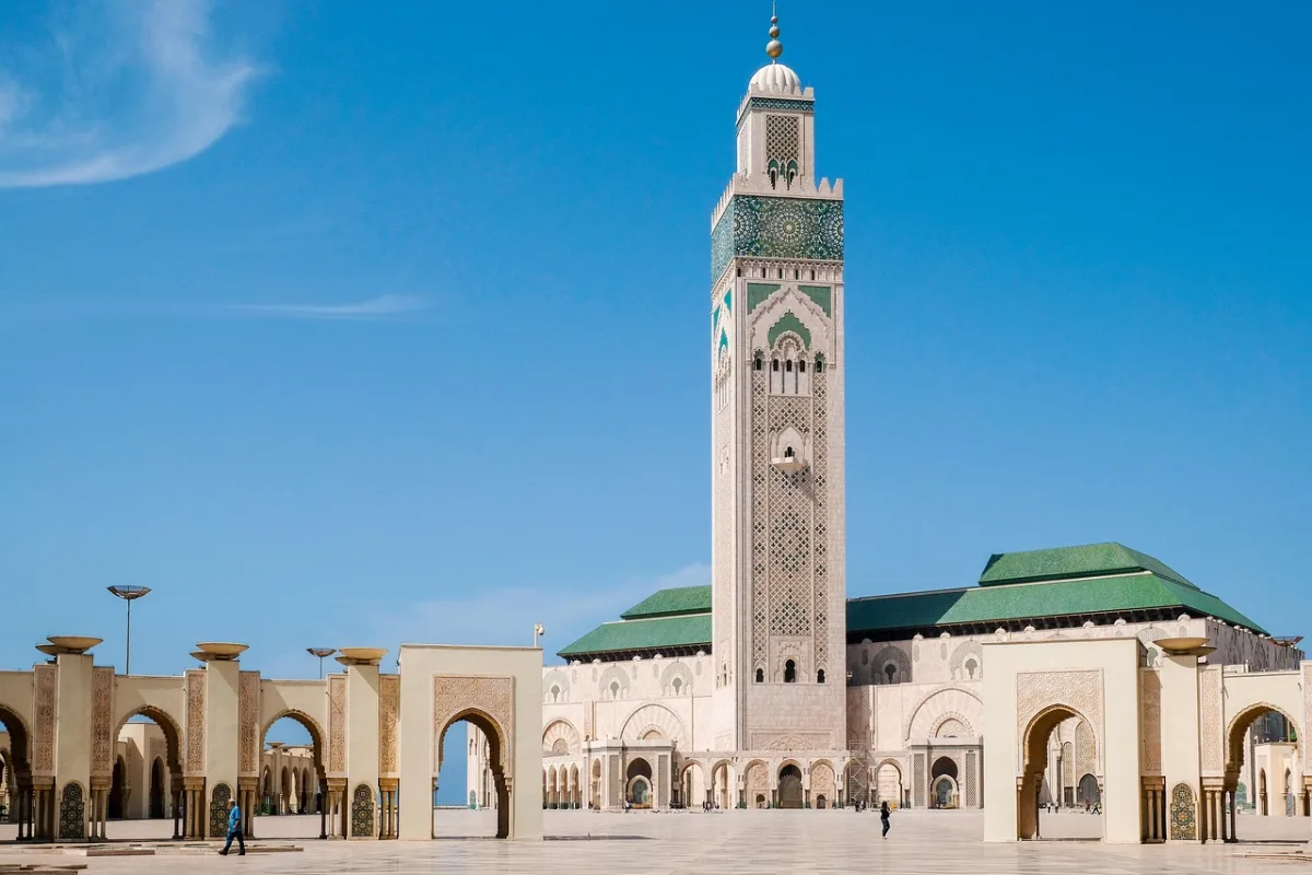 mosque and  casablanca in Casablanca, Morocco