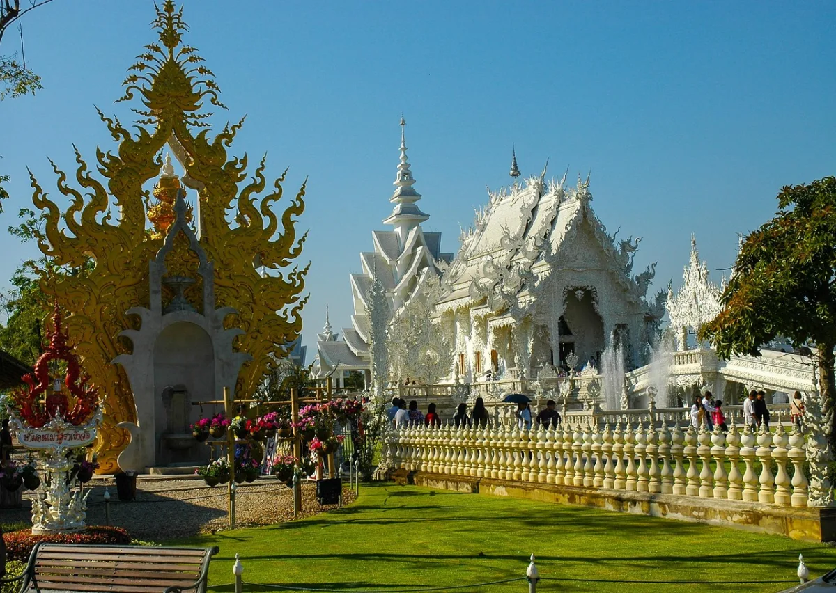 white temple and  chiang rai in Chiang Rai, Thailand