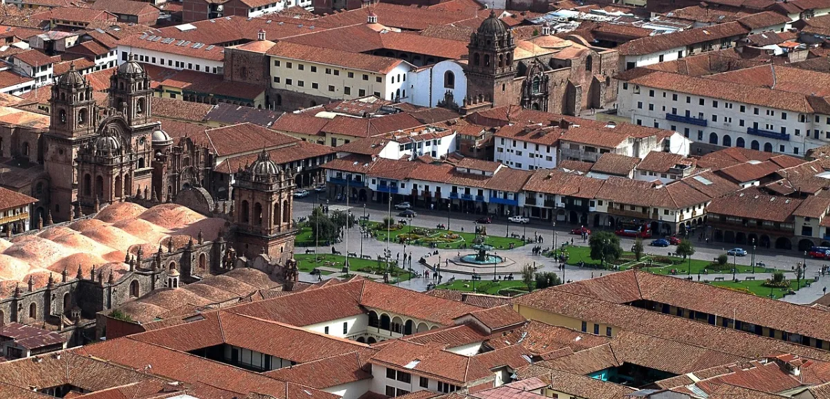 cusco and  plaza de armas in Cusco, Peru