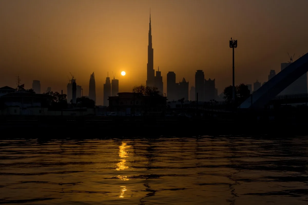 burj khalifa and  dubai in Dubai, United Arab Emirates