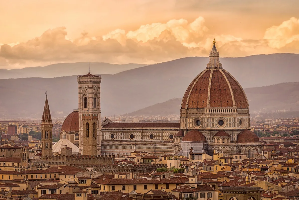 florence and  firenze in Florence, Italy