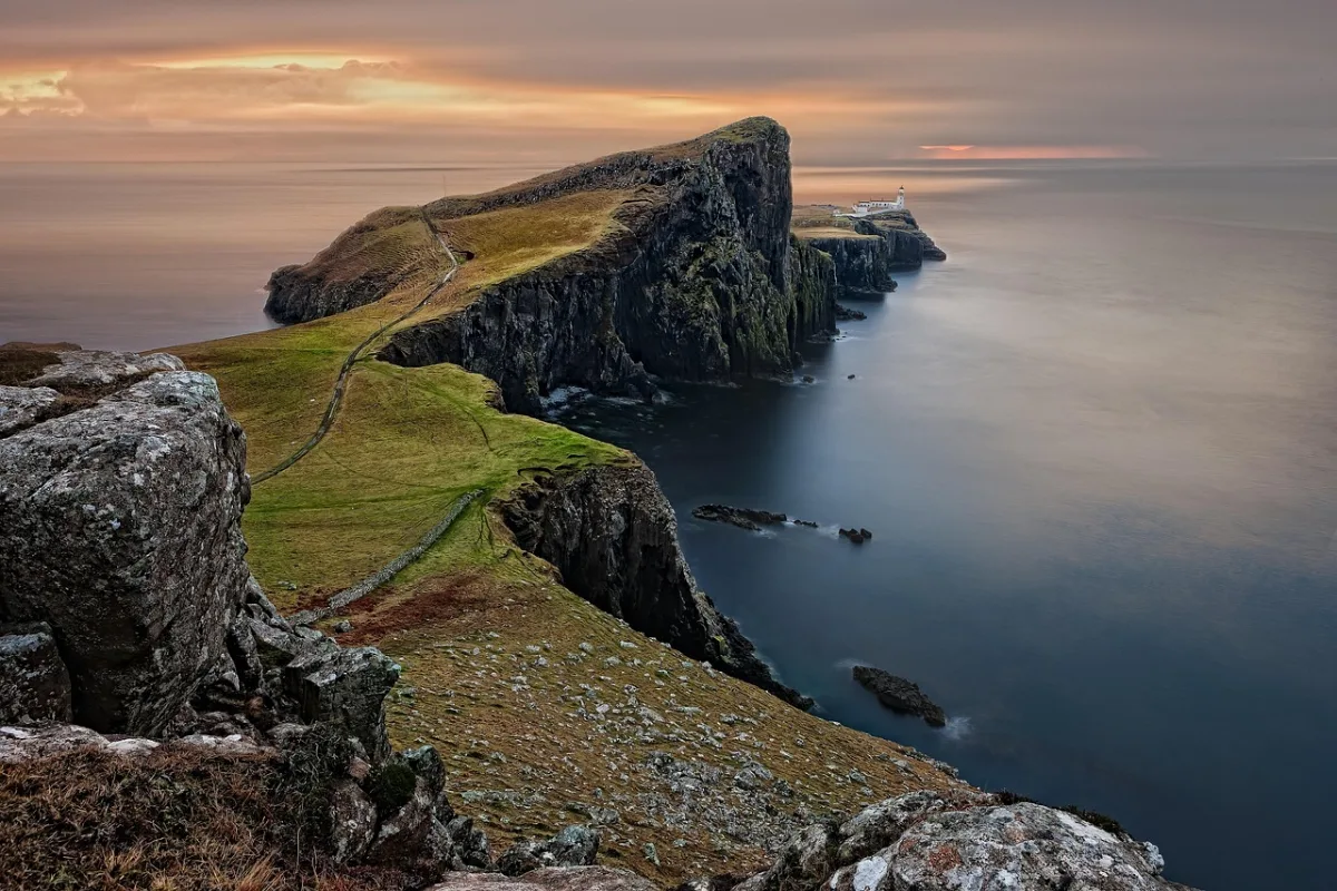 neist point and  sea in Isle of Skye, Scotland