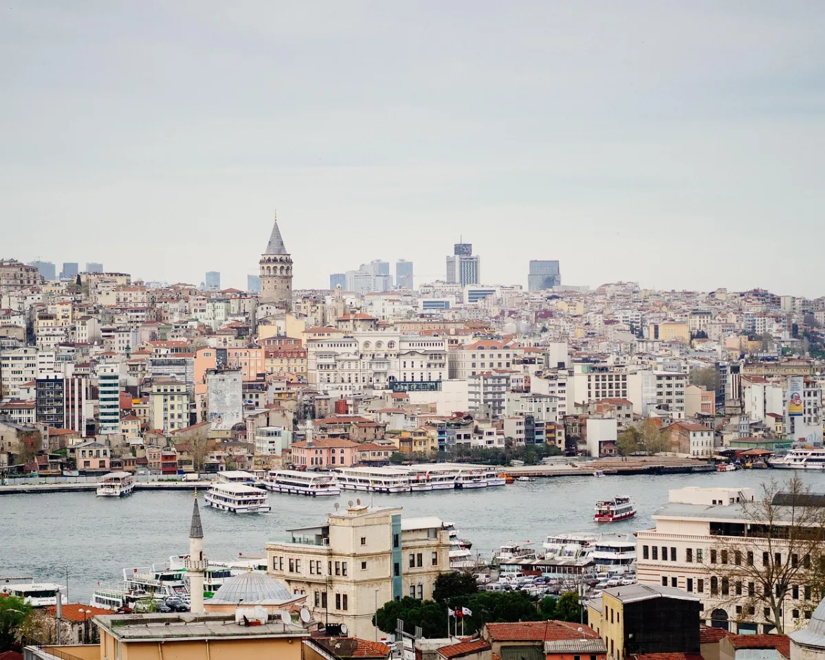 istanbul and  galata tower in Istanbul, Turkey