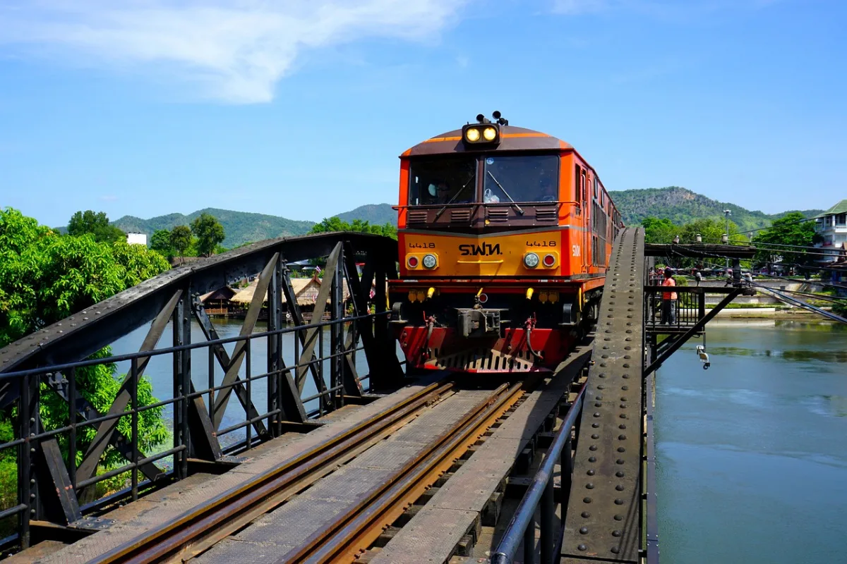 death railway and  river kwai in Kanchanaburi, Thailand