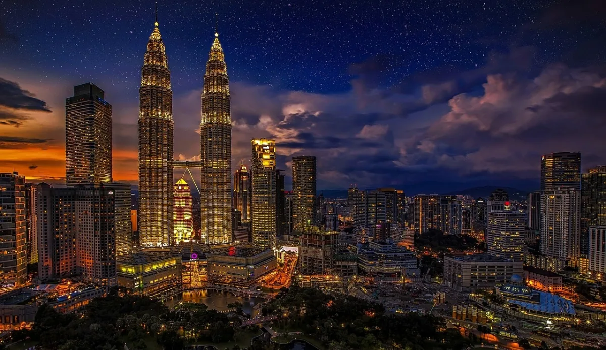kuala lumpur and  petronas twin towers in Kuala Lumpur, Malaysia