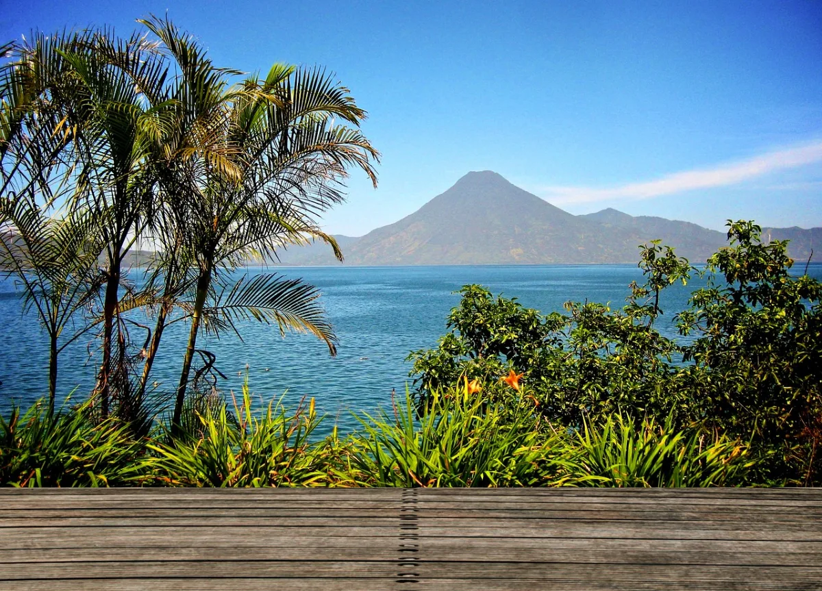 atitlan and  nature in Lake Atitlán, Guatemala