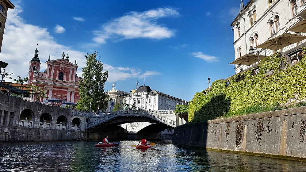 ljubljana and  flow in Ljubljana, Slovenia
