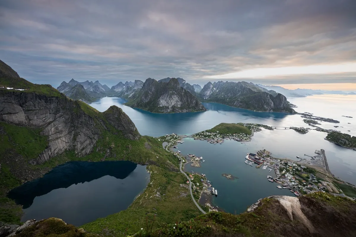 reinebringen and  lofoten in Lofoten Islands, Norway