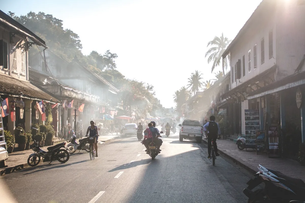 road and  luang prabang in Luang Prabang, Laos