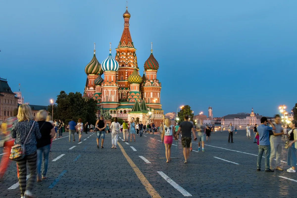 moscow and  st basil's cathedral in Moscow, Russia