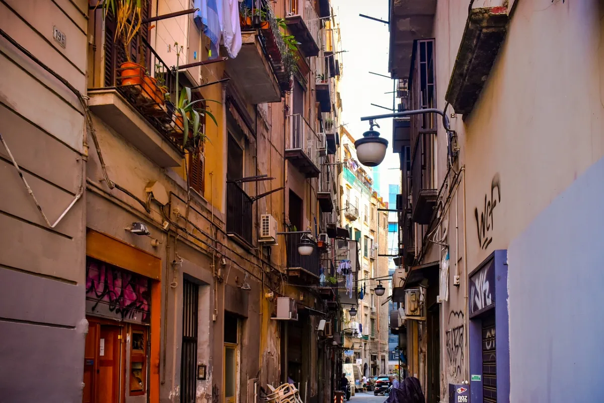 street and  naples in Naples, Italy