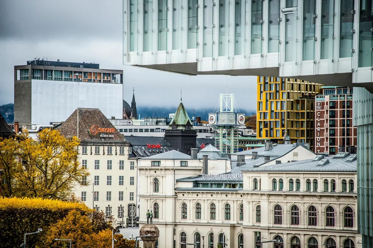 oslo and  roofs in Oslo, Norway