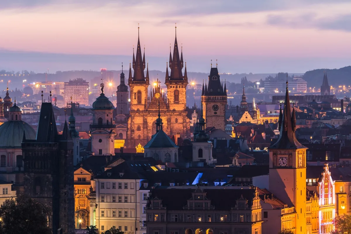 ancient and  architecture in Prague, Czech Republic