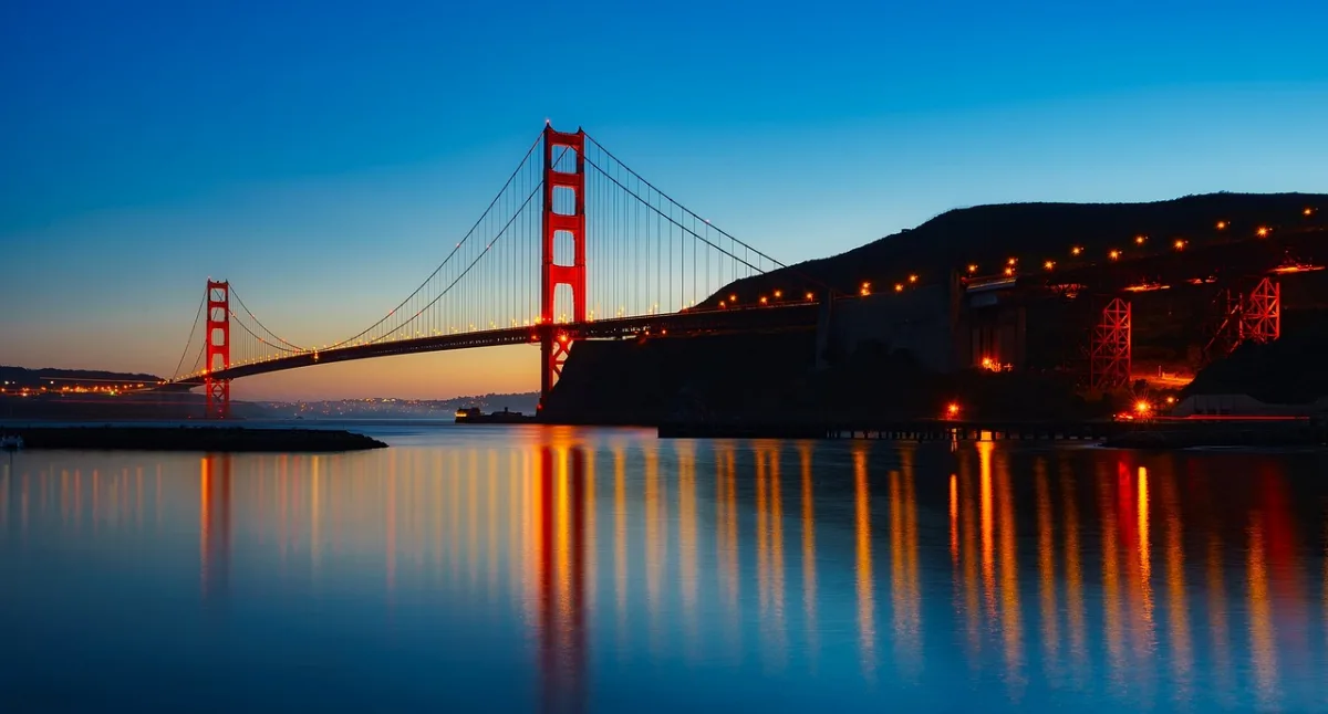 panorama and  golden gate bridge in San Francisco, United States