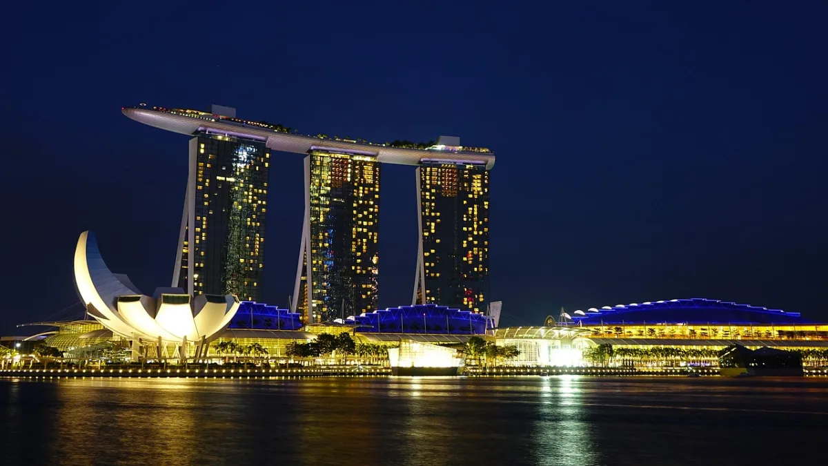 singapore and  marina bay sands in Singapore, Singapore