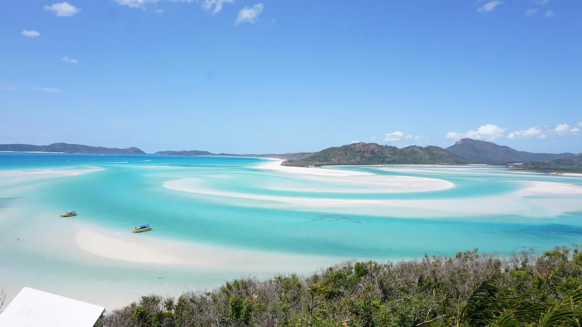 whitehaven beach and  whitsundays in Whitsunday Islands, Australia