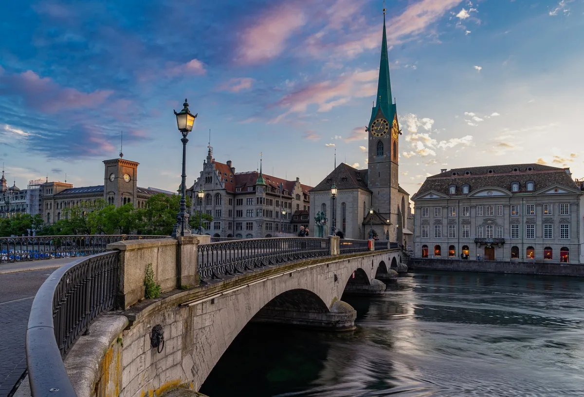bridge and  city in Zurich, Switzerland